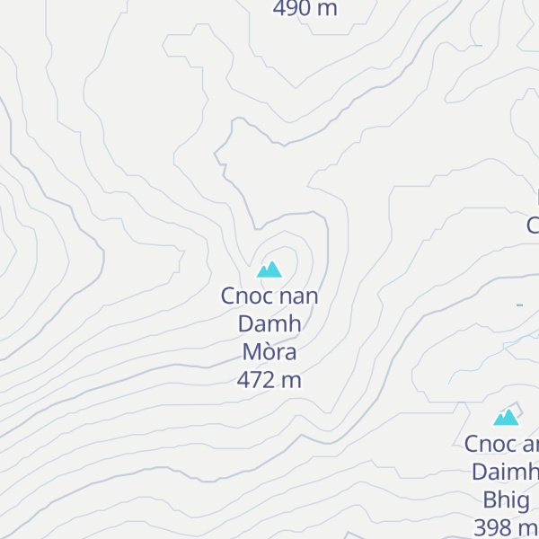 Map of Cnoc nan Damh Mòra