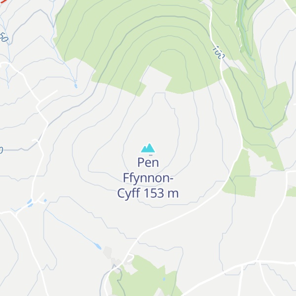 Map of Pen Ffynnon-Cyff