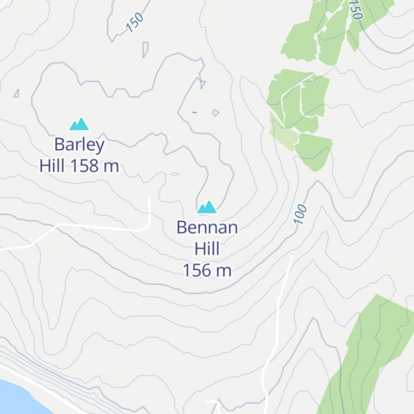 Map of Bennan Hill