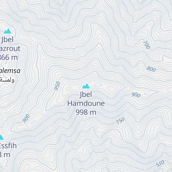Map of Jbel Hamdoune