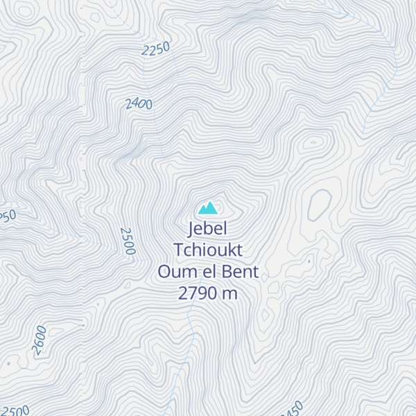 Map of Jebel Tchioukt Oum el Bent