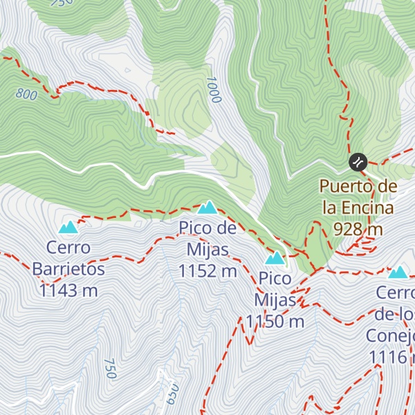 Map of Pico de Mijas
