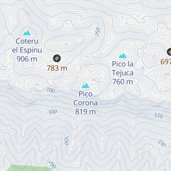 Map of Pico Corona