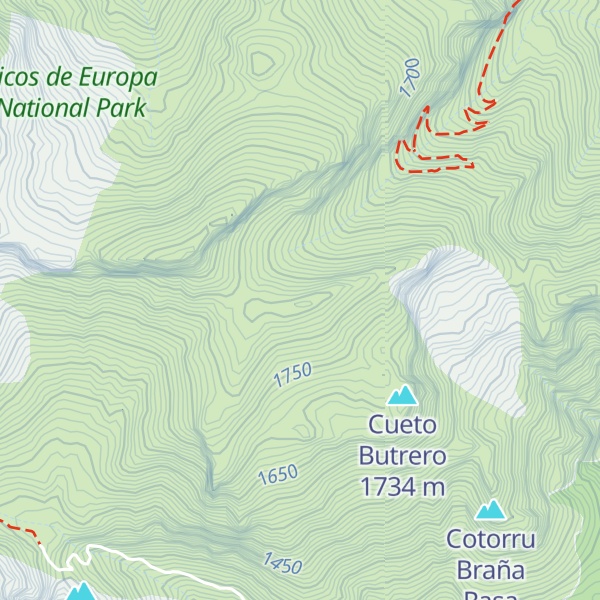 Map of Pico de las Agudinas