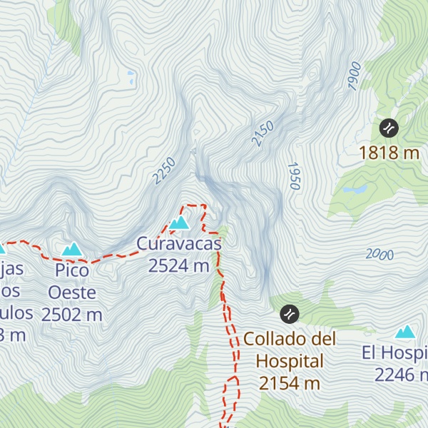 Map of Diente del Oso
