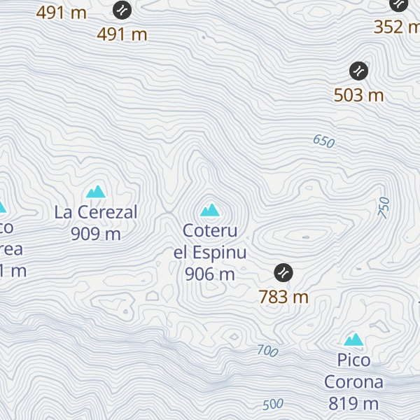 Map of Coteru el Espinu