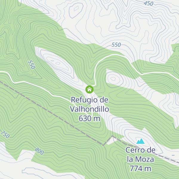 Map of Refugio de Valhondillo