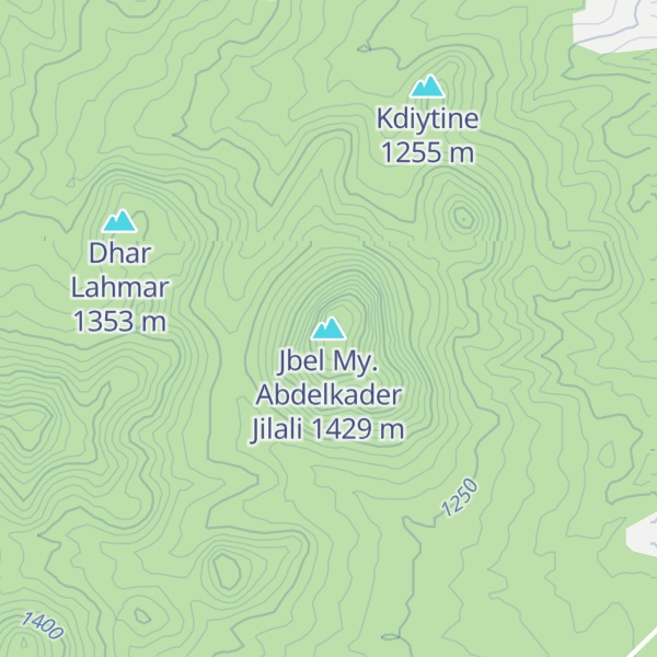 Map of Jbel My. Abdelkader Jilali