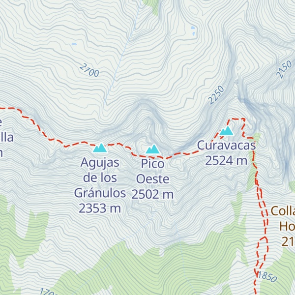 Map of Aguja del Pastel