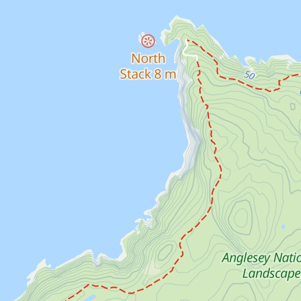 Map of Holyhead Mountain
