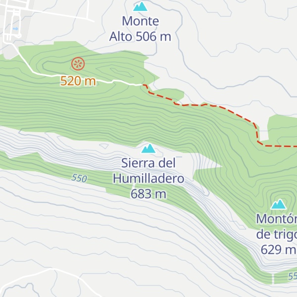 Map of Sierra del Humilladero