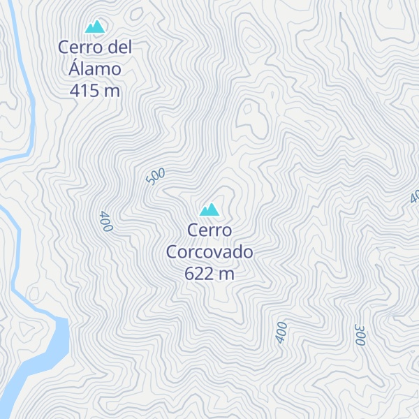 Map of Cerro Corcovado
