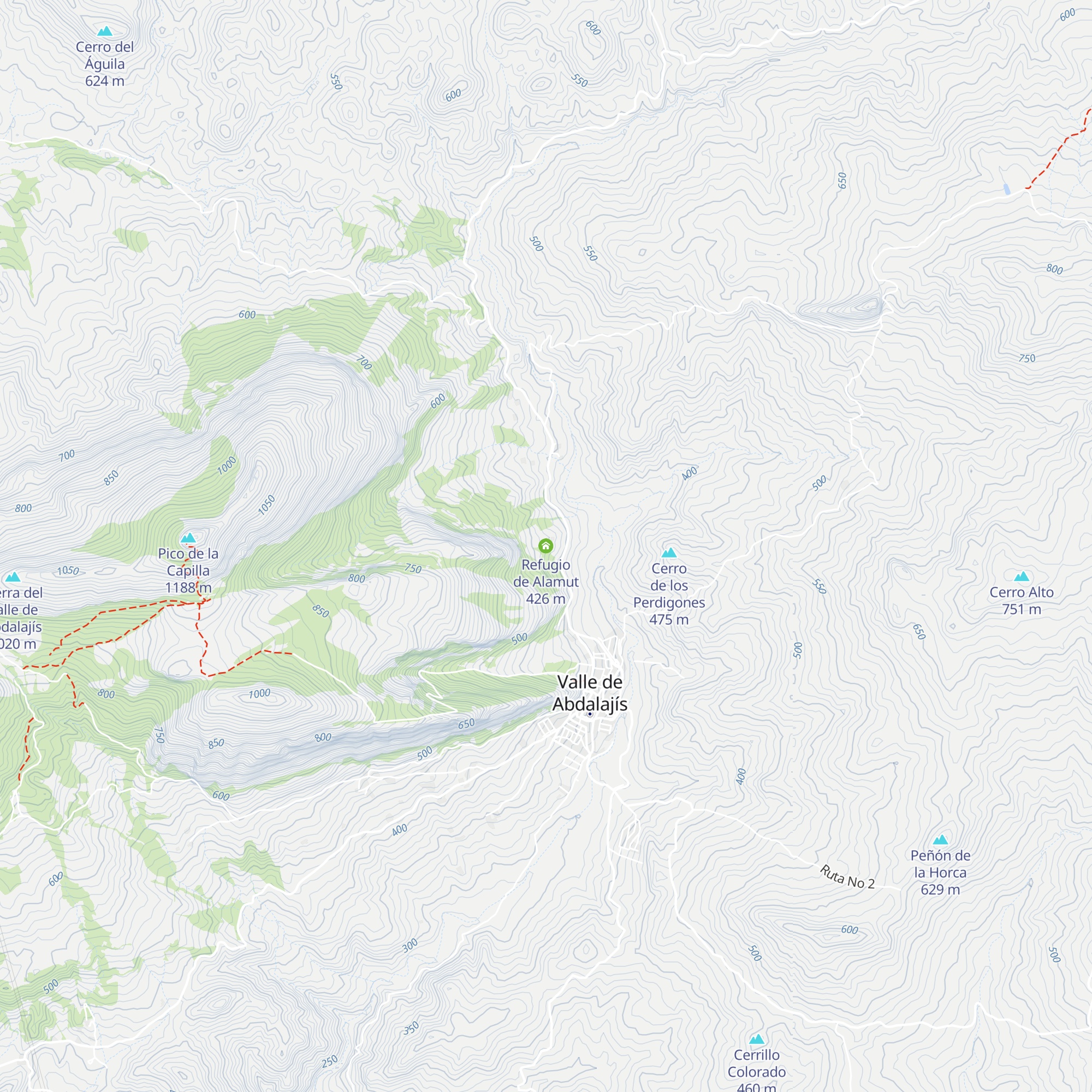 Refugio de Alamut map