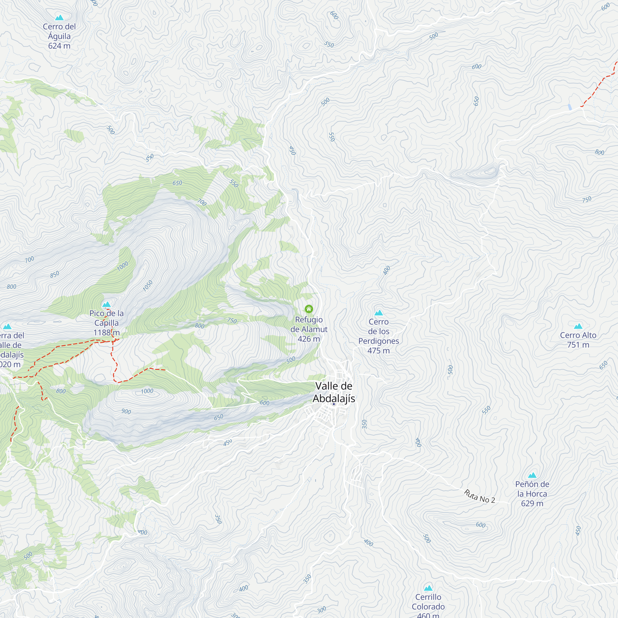 Refugio de Alamut map