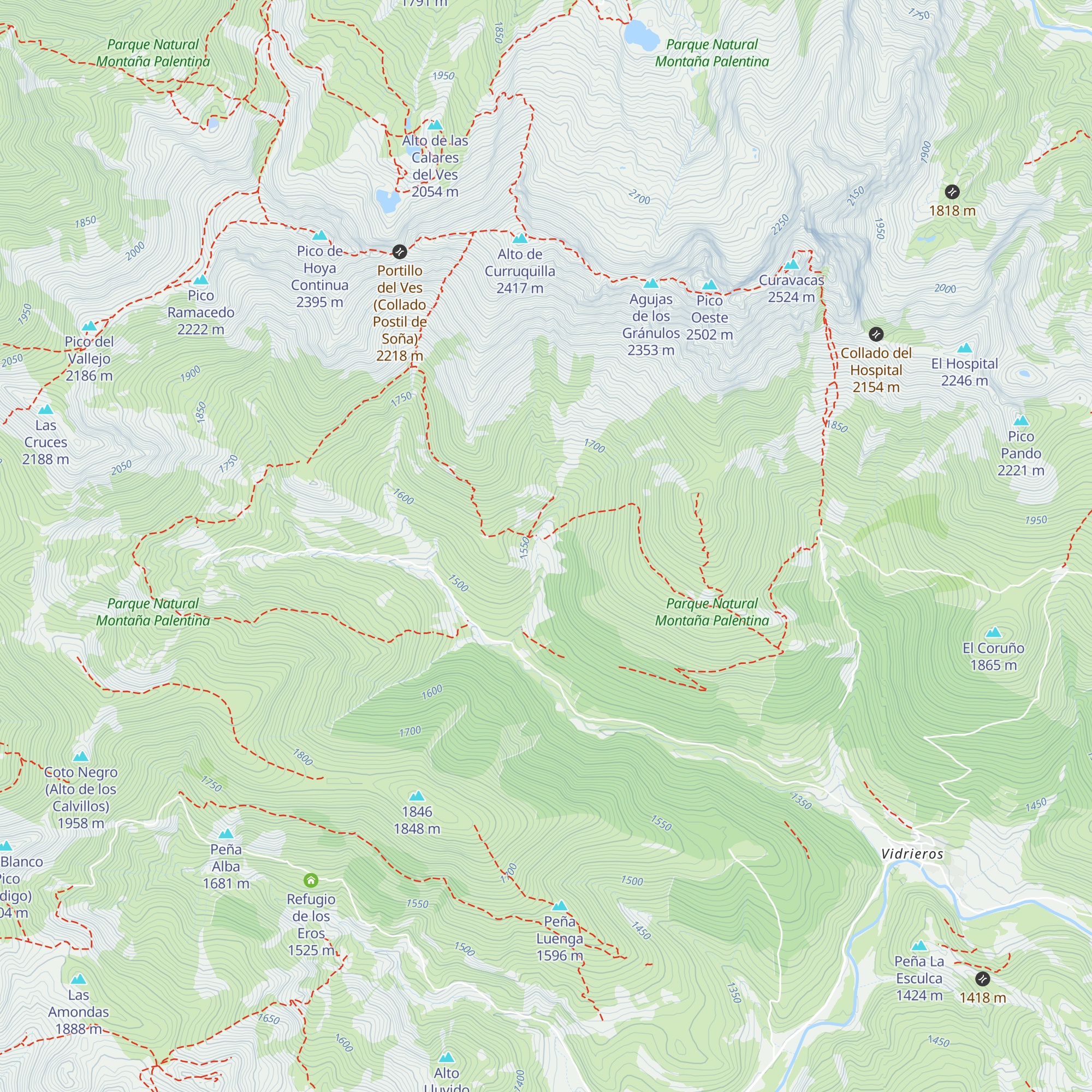 Refugio de Postil de Soña map