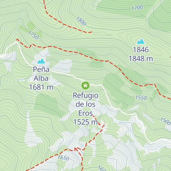 Map of Refugio de los Eros
