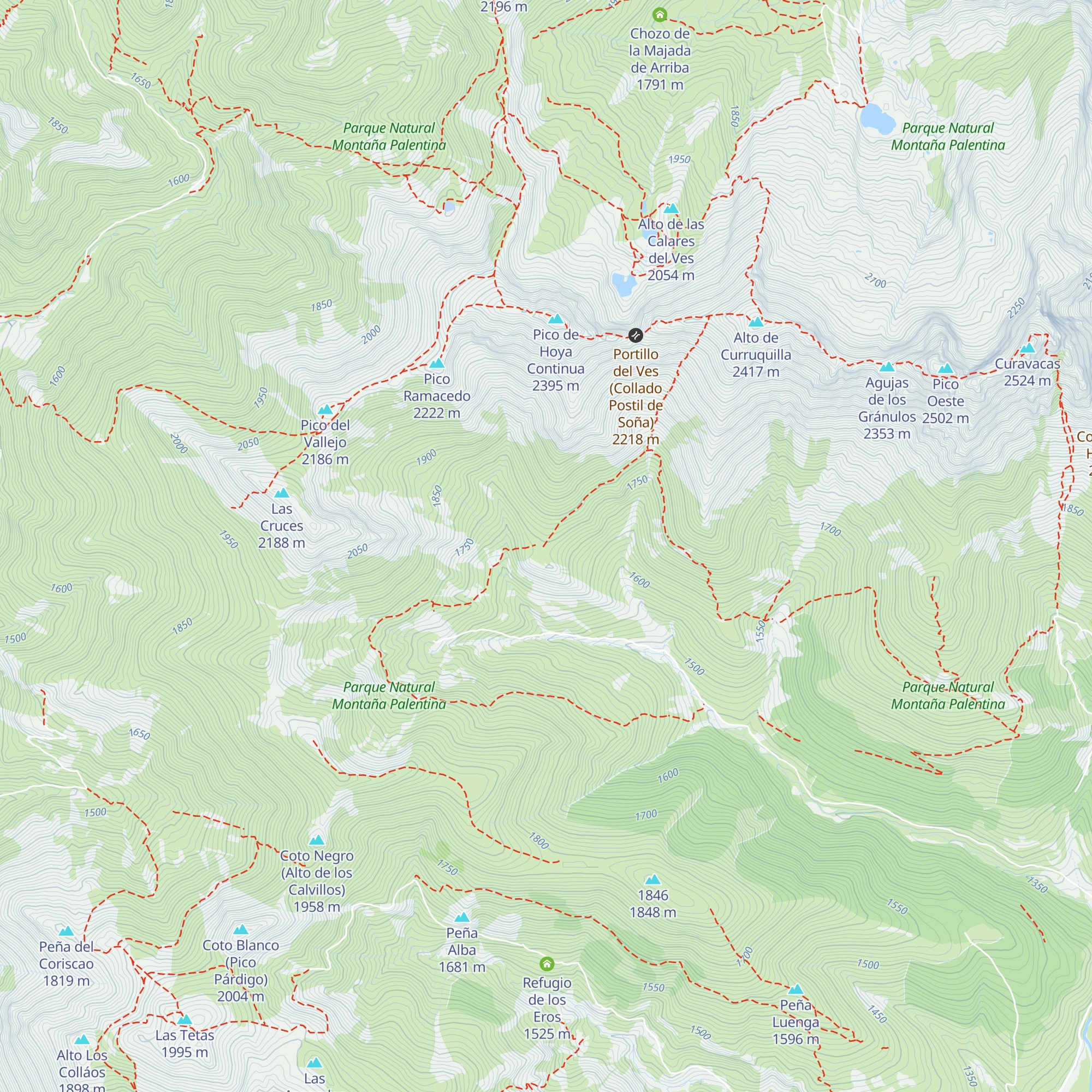 Refugio de Piedrahita map