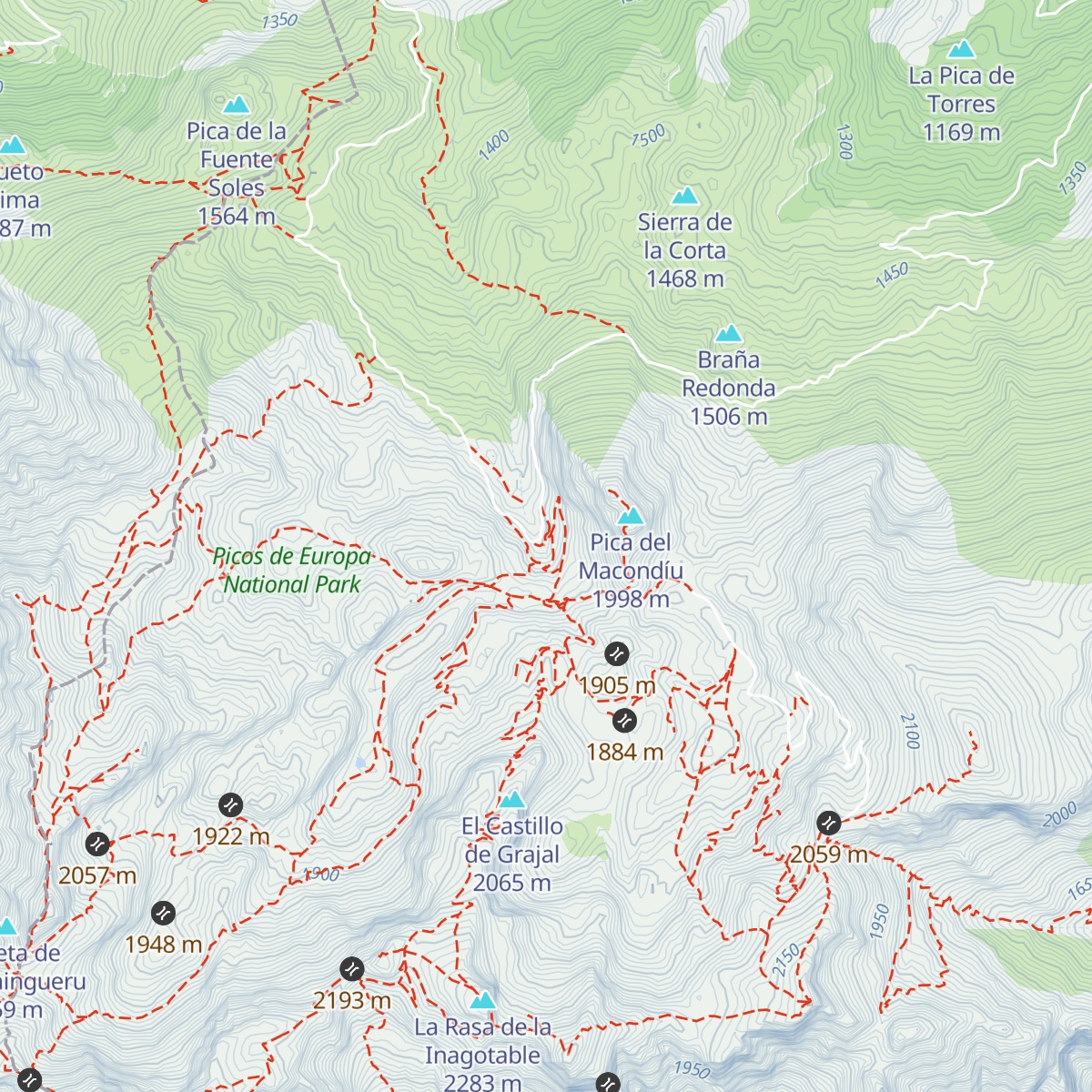 Refugio Casetón de Ándara map