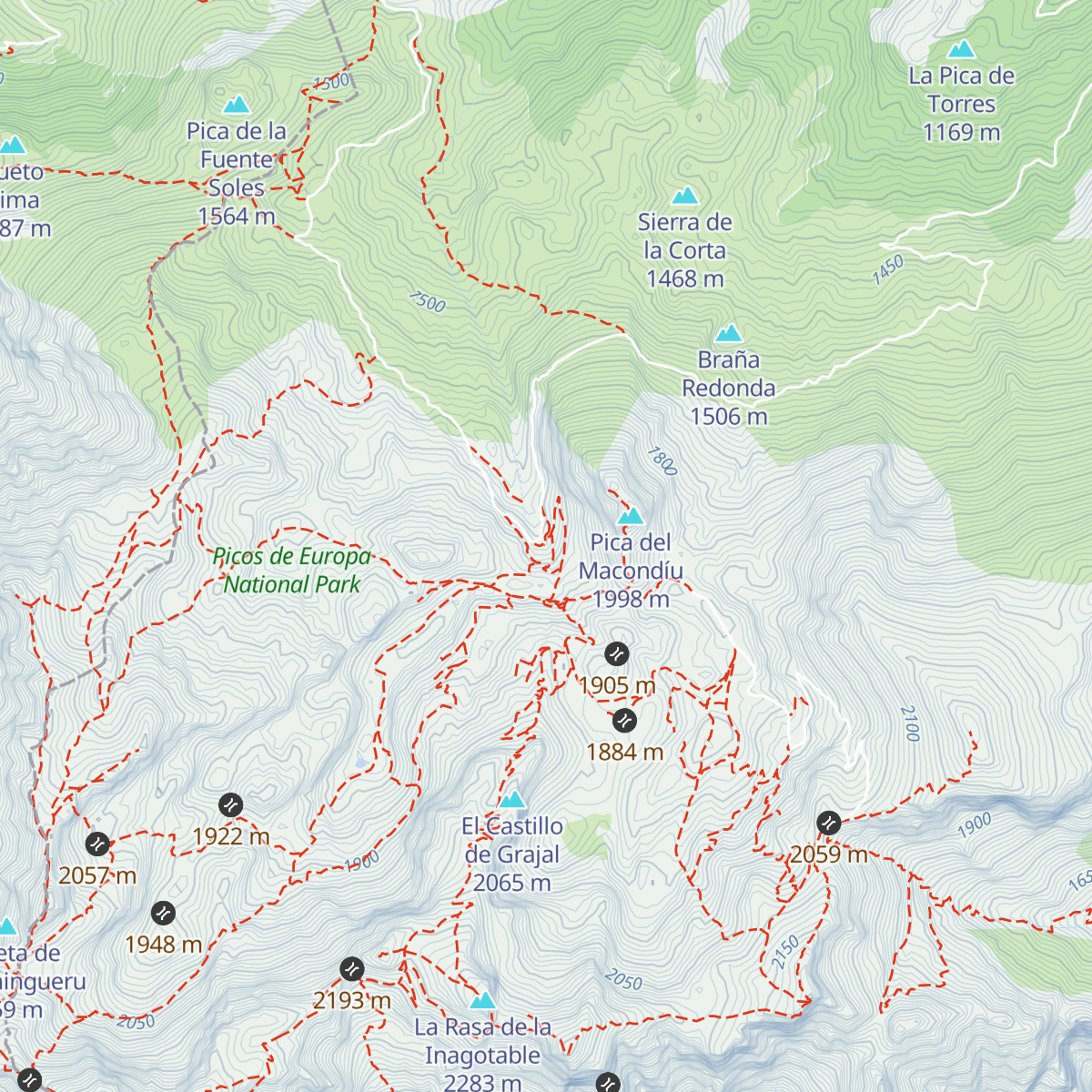 Refugio Casetón de Ándara map