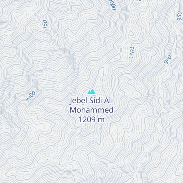 Map of Jebel Sidi Ali Mohammed