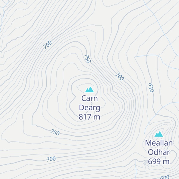 Map of Carn Dearg