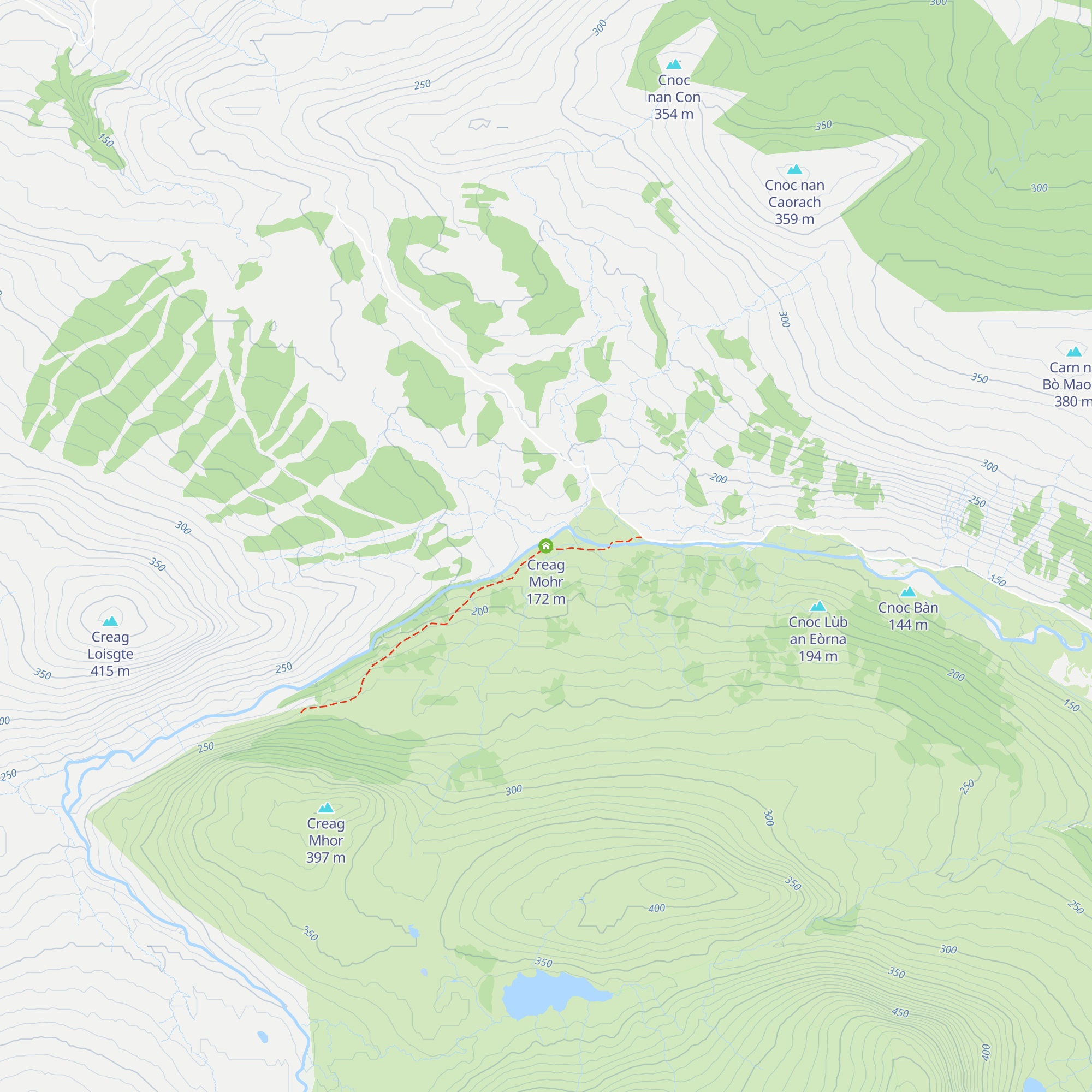 Creag Mohr map