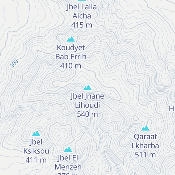 Map of Jbel Jnane Lihoudi