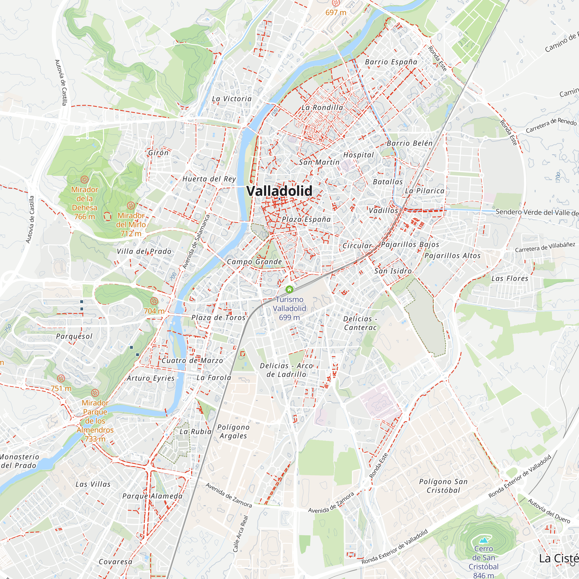 Turismo Valladolid map