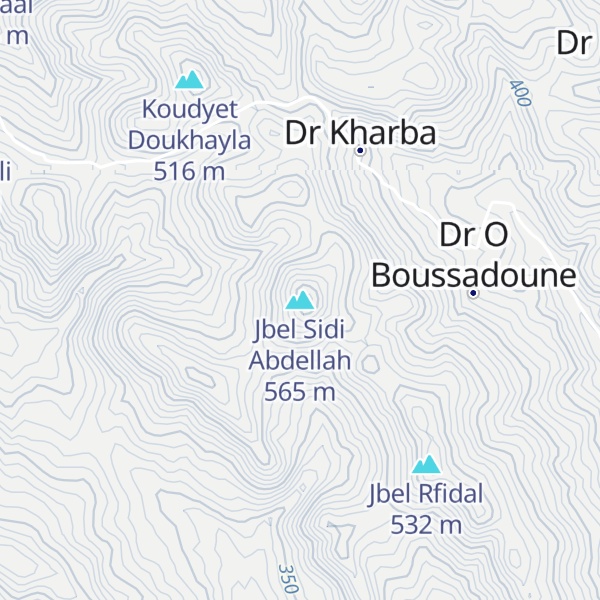 Map of Jbel Sidi Abdellah