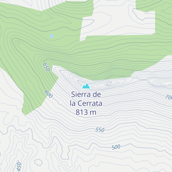 Map of Sierra de la Cerrata