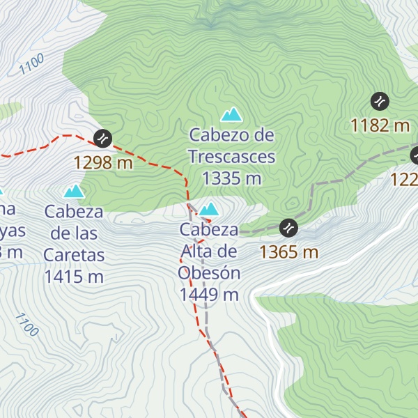 Map of Cabeza Alta de Obesón