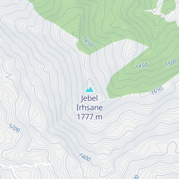 Map of Jebel Irhsane
