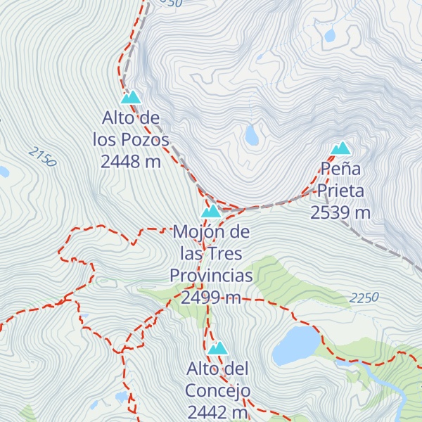 Map of Mojón de las Tres Provincias