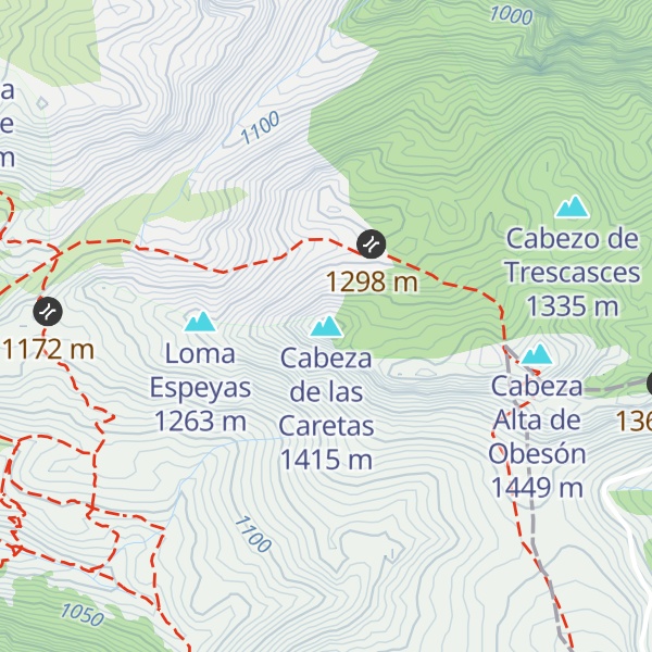 Map of Cabeza de las Caretas
