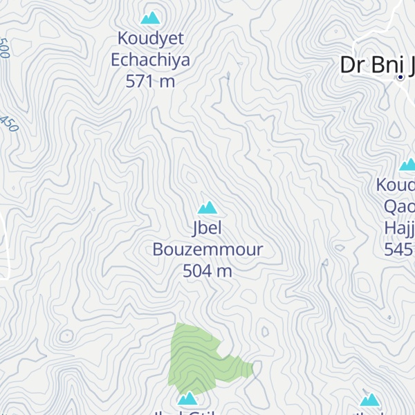 Map of Jbel Bouzemmour