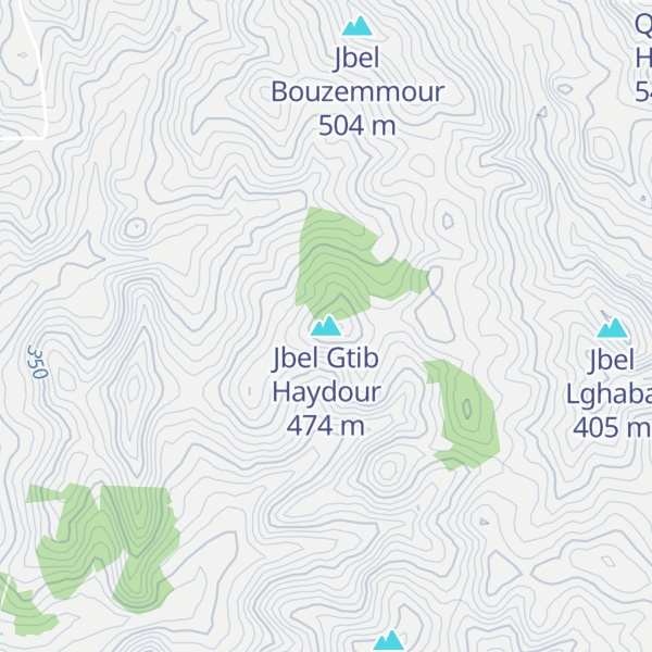 Map of Jbel Gtib Haydour
