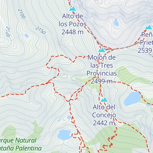 Map of Alto de las Agujas de Cardaño