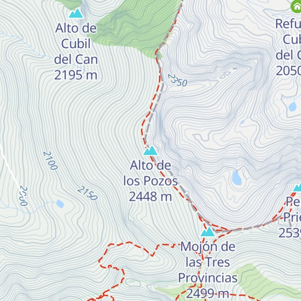 Map of Alto de los Pozos