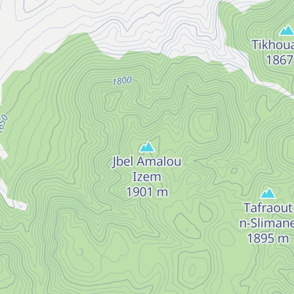 Map of Jbel Amalou Izem