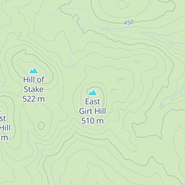 Map of East Girt Hill
