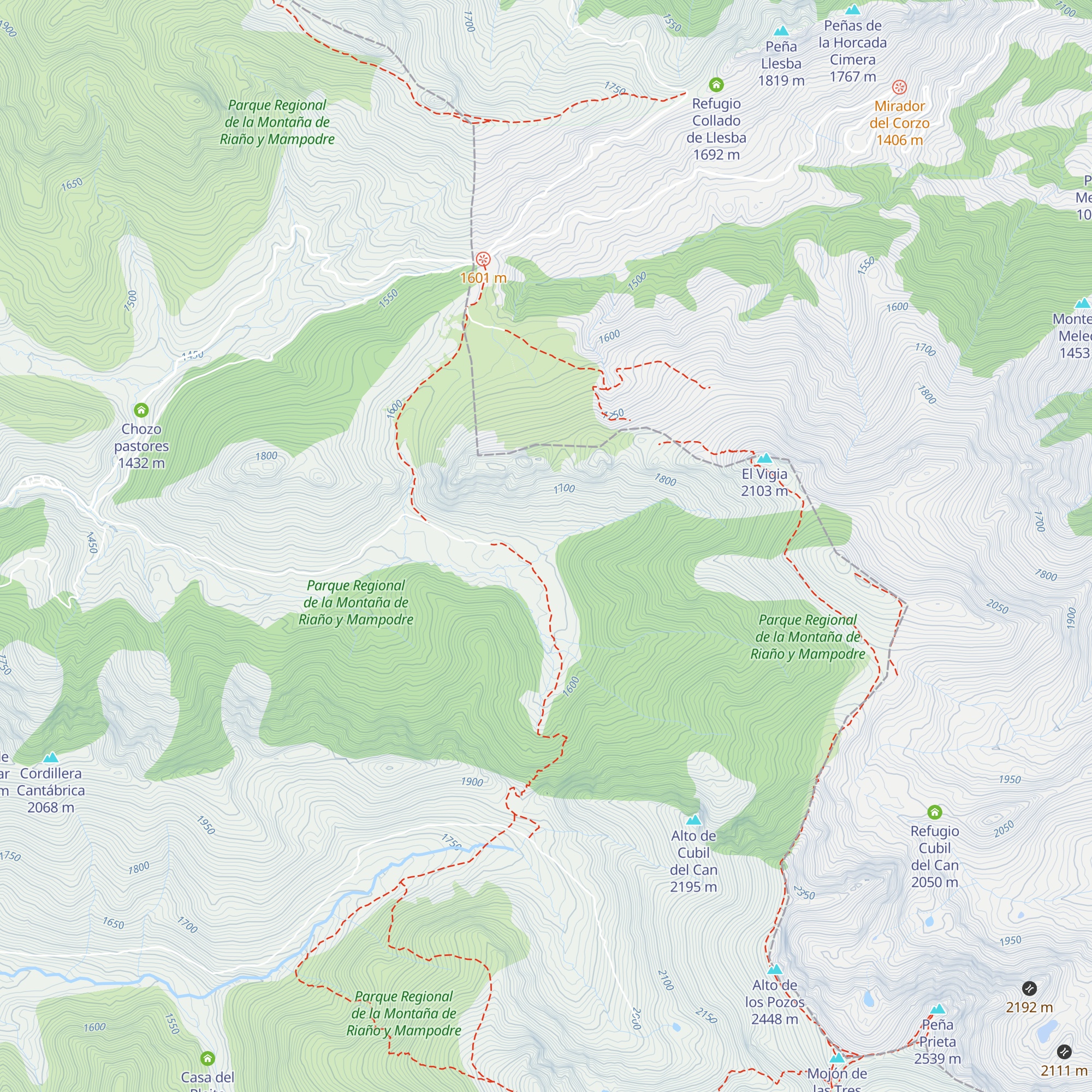 Refugio Amalio Fernández Mariñas map