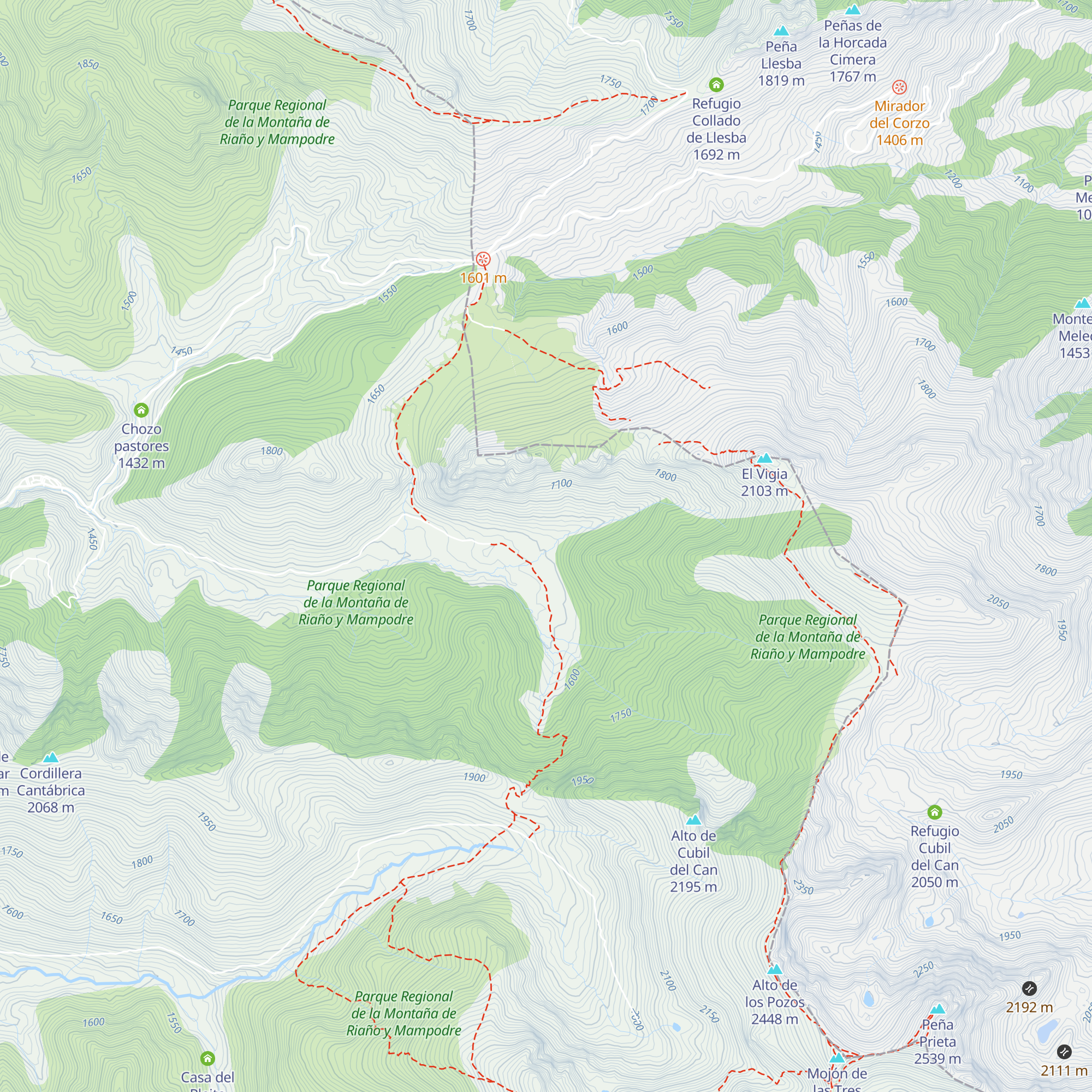 Refugio Amalio Fernández Mariñas map