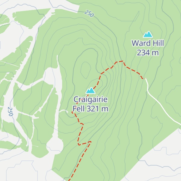 Map of Craigairie Fell