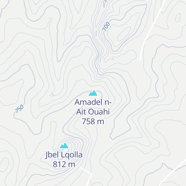 Map of Amadel n-Ait Ouahi