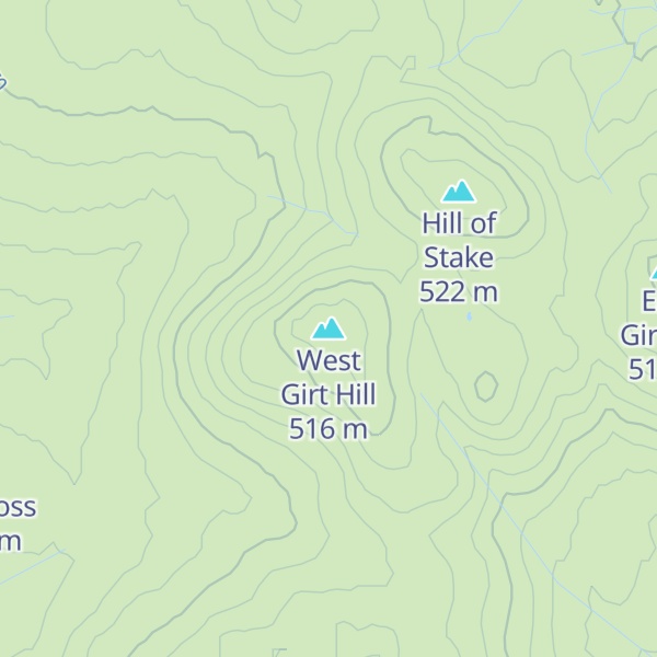 Map of West Girt Hill