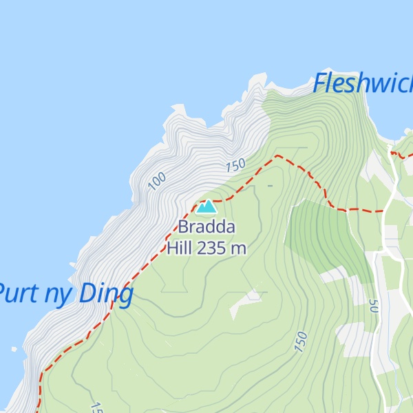 Map of Bradda Hill