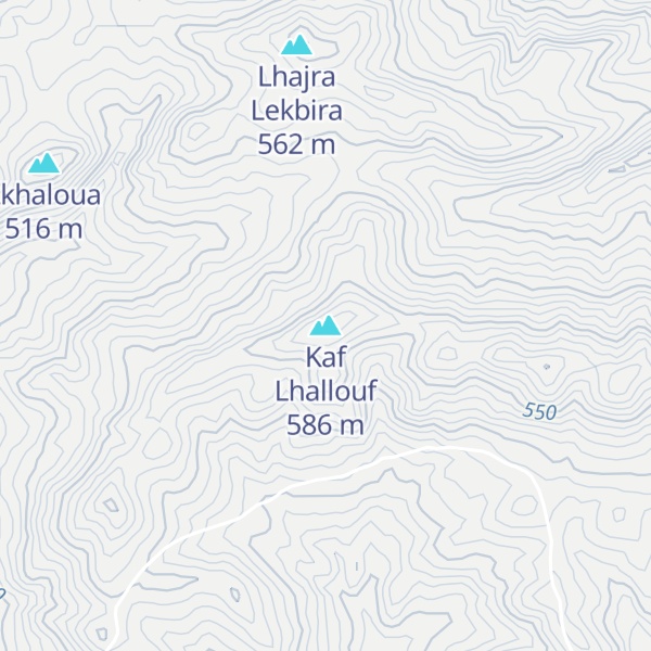 Map of Kaf Lhallouf