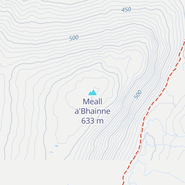 Map of Meall a'Bhainne