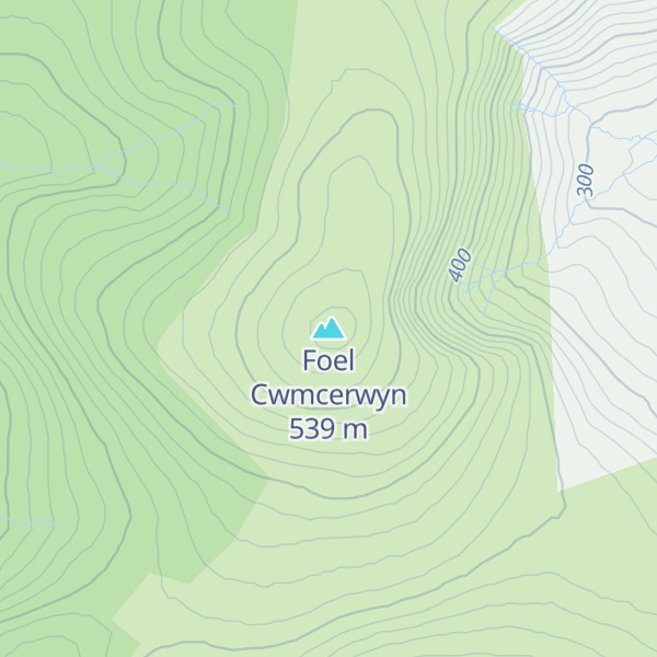 Map of Foel Cwmcerwyn