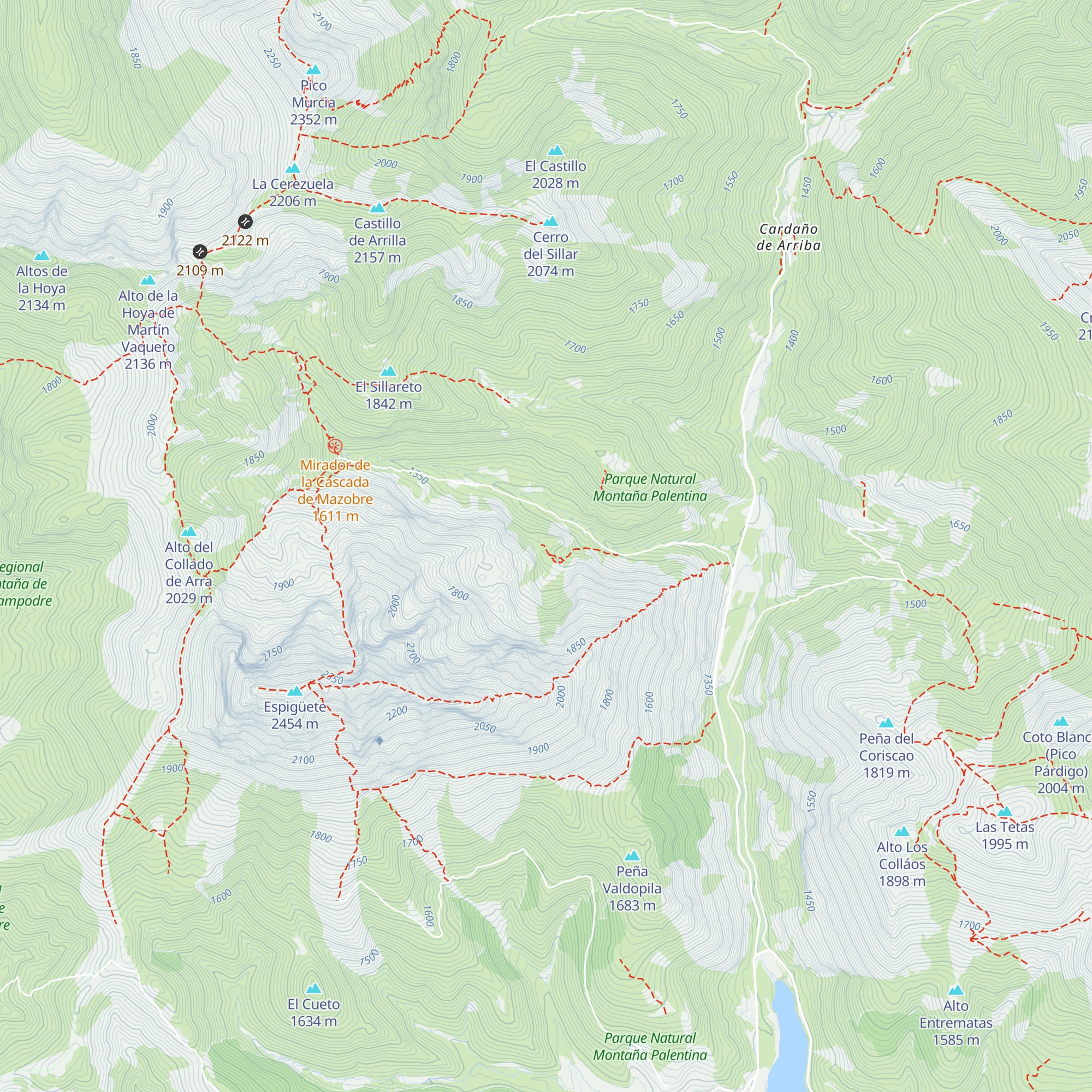Refugio de Mazobre map